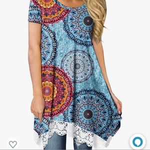 Short sleeve tunic top